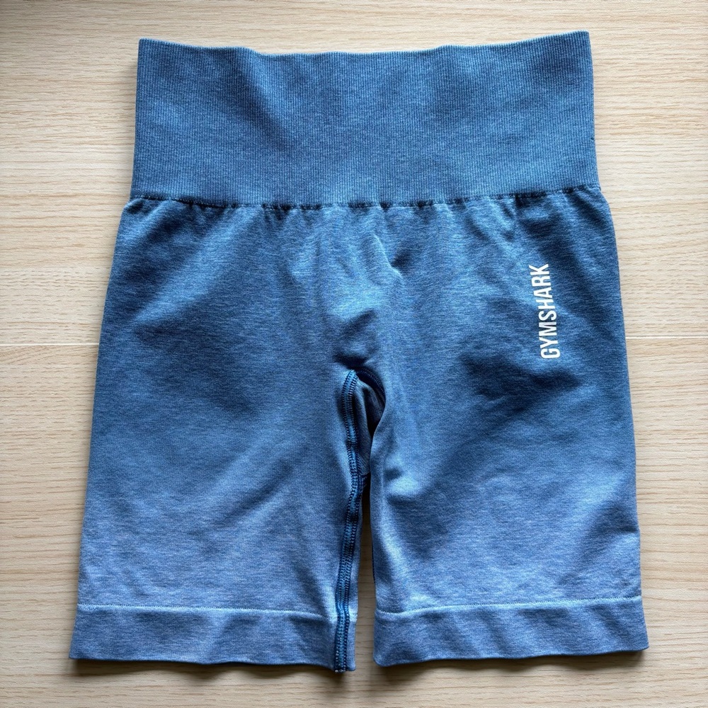 Gymshark Blue Ombre Gradient Seamless Workout Shorts XS High Waisted Athletic
